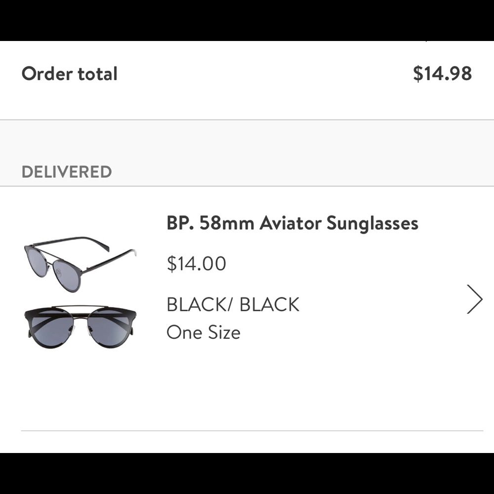 B.P. 58mm aviator sunglasses